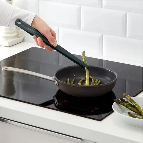 Zuzu Made Gnarp Kitchen Utensils Set Black Color-Serving Spoon Tongs and Spatula Fireproof Non-stick 3 Lü Set image 2