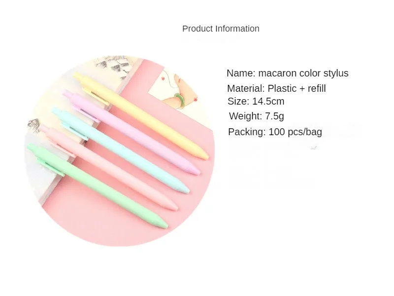 10 Teile/satz Kawaii Candy Farbige Gel Stift Kreative Macron Farbe Serie Student Schreiben Schule Bürobedarf Schreibwaren – Detail 4