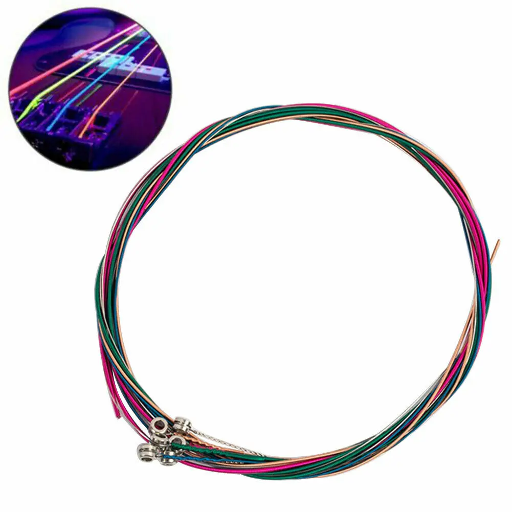 AT77 6Pcs/Set Acoustic Guitar String Replacement Steel String for Musical Instruments Electric Bass Guitar Accessory