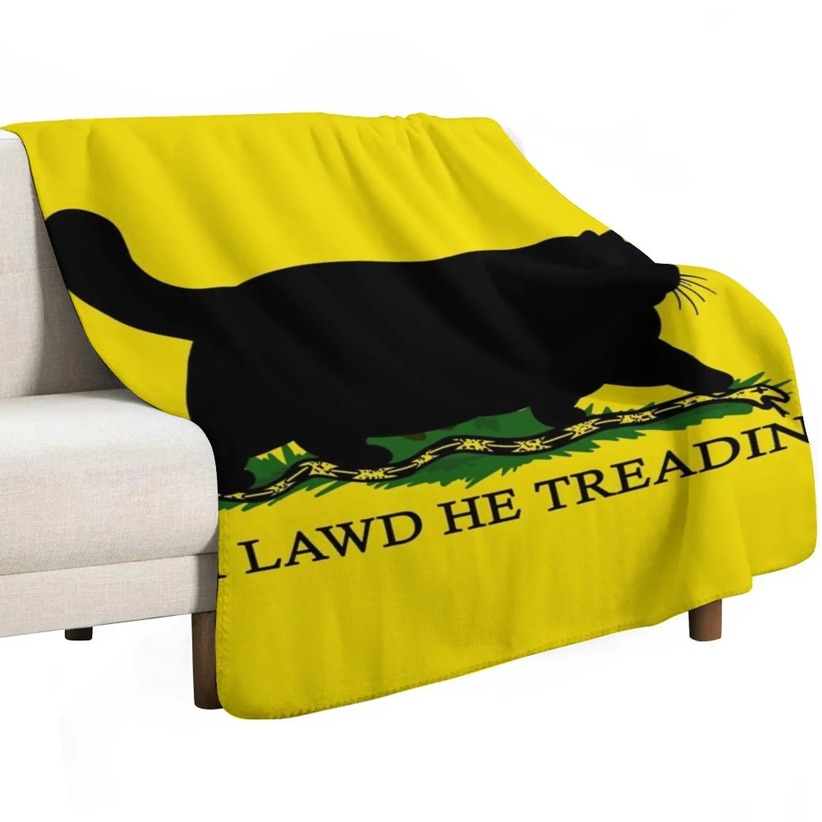 Oh Lawd He Treading Throw Blanket bed plaid Furry Retros Bed covers Beach Summer Blankets