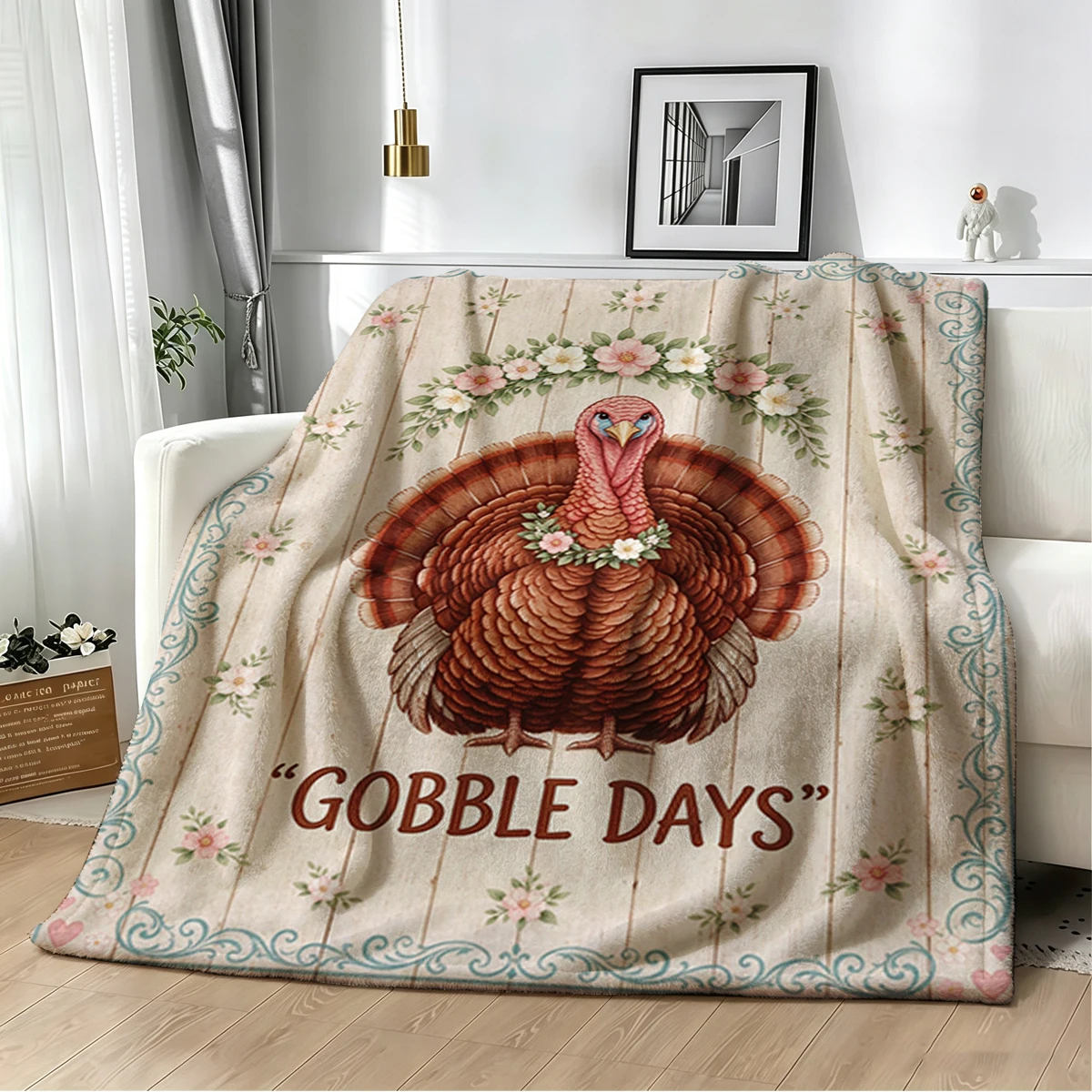 Firefly Meadow Halo Repeat Flannel Blanket Warm Soft Halloween Christmas Decorative Couch Warm Cozy All-Season Gift