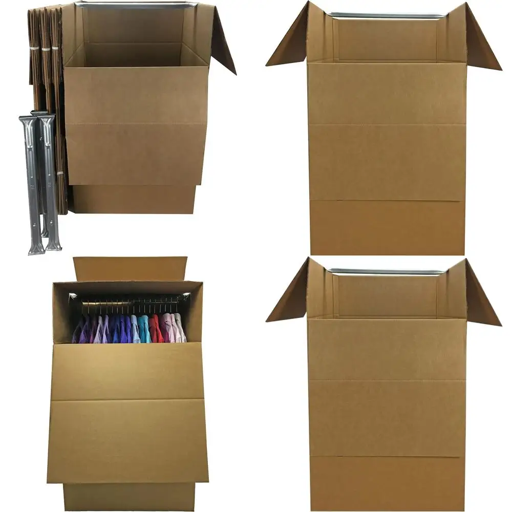 

Набор из 4-х компактных органайзеров для шкафа с перекладиной для вешалок и вешалками для одежды