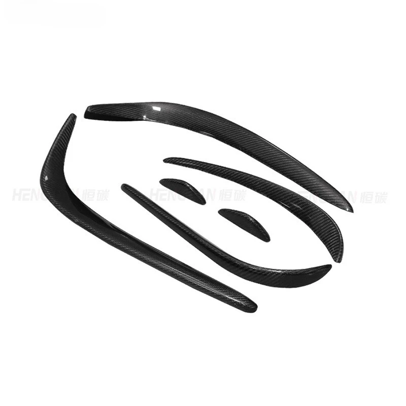 

Suitable for Mercedes-Benz C-Class W205 C63 sports modified real carbon fiber front bar air knife 6-piece set of decorative part