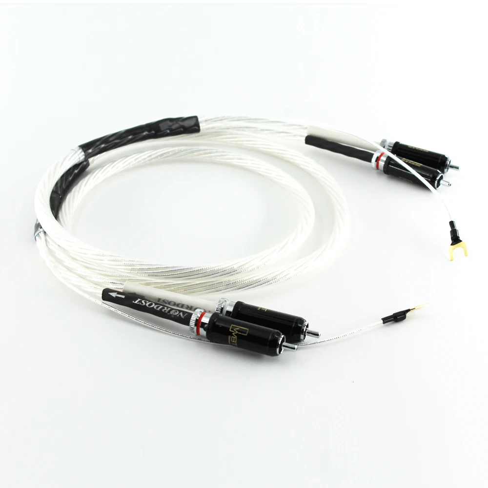 

Nordost Odin Silver Plated phono RCA Cable Phono Tonearm Cable with Ground Wire