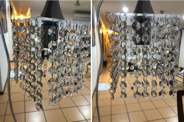 

high quality LED Modern simple iron crystal chandelier lamp lighting chandeliers led E27 lustre pendant/droplight