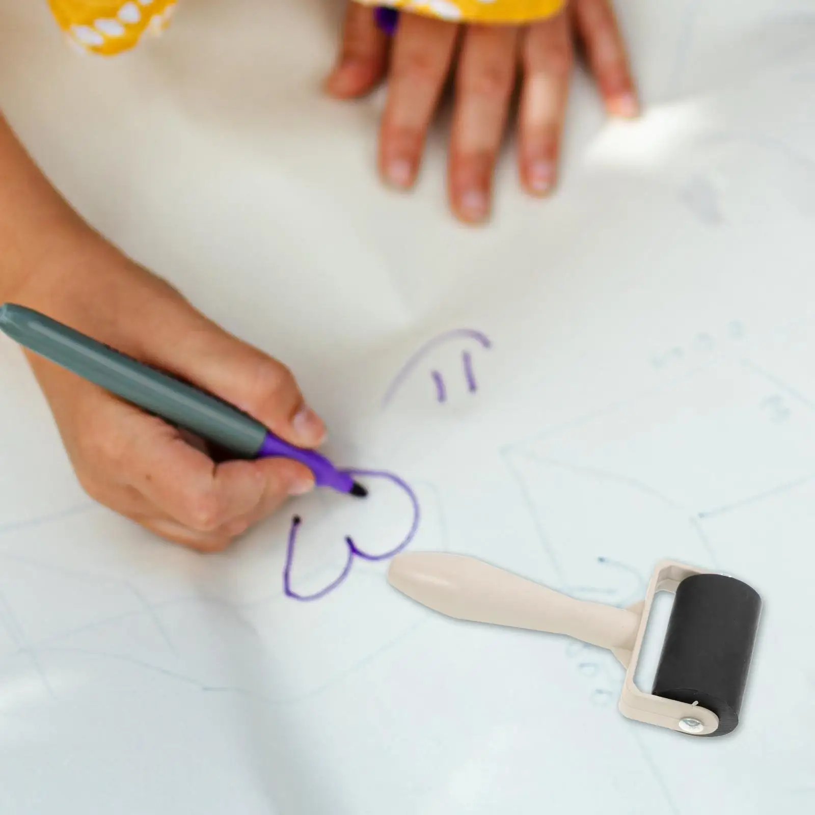 6 Pcs Printmaking Embossing Tool Plate Painting Supplies Rollers Craft Rubber Glue Roller Plastic Tools Stamping - Image 2