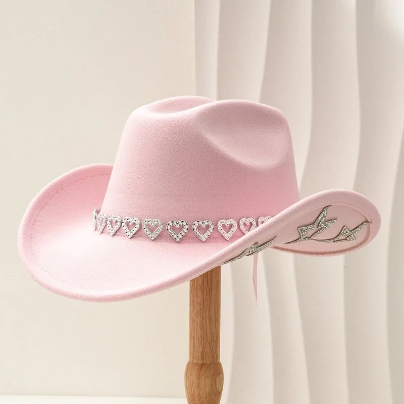 Wedding Valentine's Day Cowboy Unique Heart Star Sparkling Rhinestone Top Hat Sweet Cool Romantic Party Eye-Catching Decorat