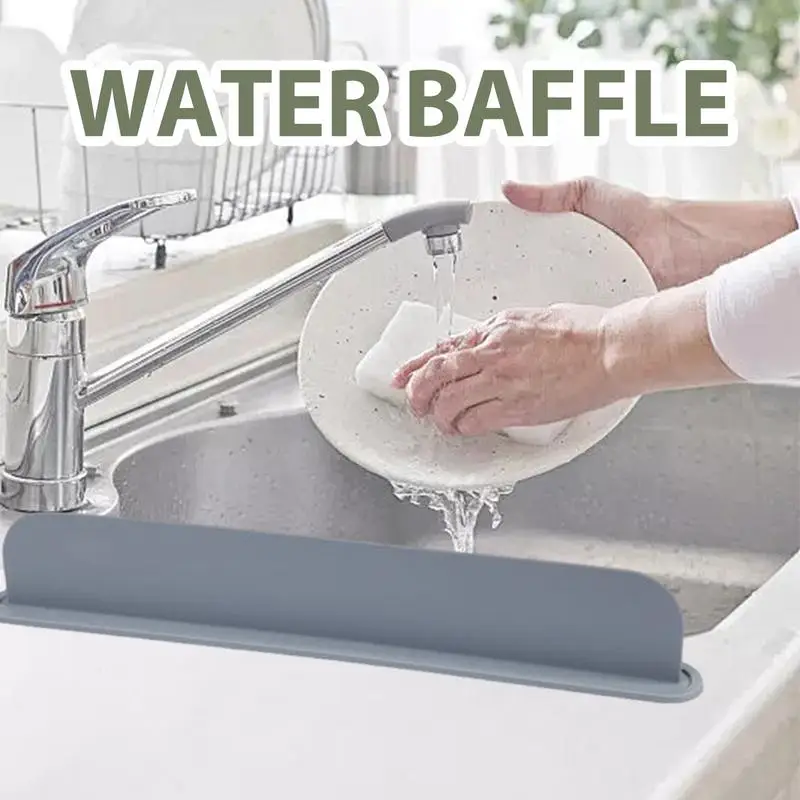 2025 new Sink Splash Guard Silicone Countertop Water Baffle Prevent Water Splashing Out Board Bathroom Kitchen Tools Easy To Use