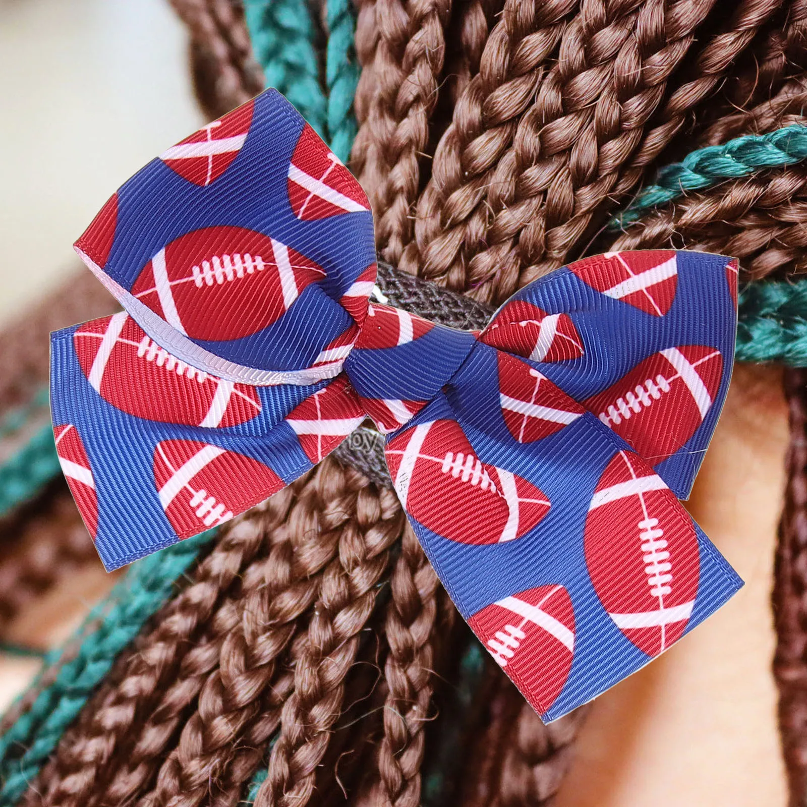 

2 pcs Rugby Little Girl Accessories for Girls Kids Hair Bows Party Ceremonies Everyday Use Bows For Smooth Small