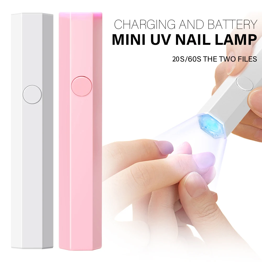 Lulaa lâmpada uv portátil nv luz para unhas de gel cura rápida diy casa salão de beleza 2 modos de temporização usado para novato arte do prego diy