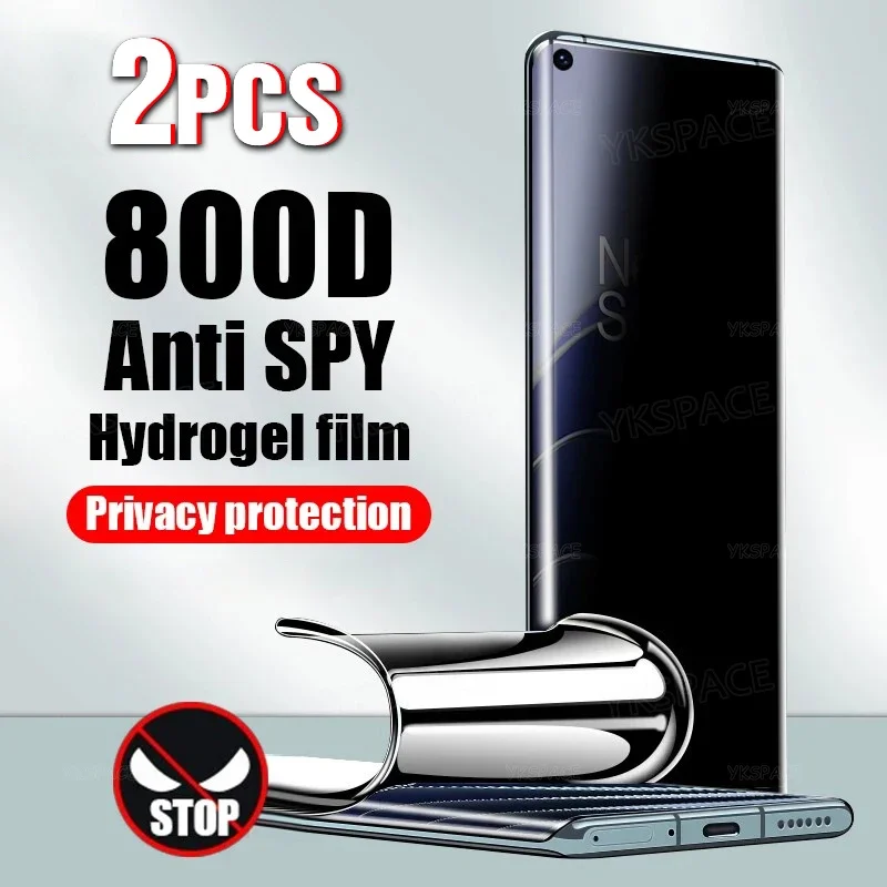 2Pcs Anti Spy Privacy Soft Hydrogel Film For Oneplus 7 7T 8 8T 9 9R 10 10T 11 11R 12 12R Ace 3 2 Pro Full Cover Screen Protector