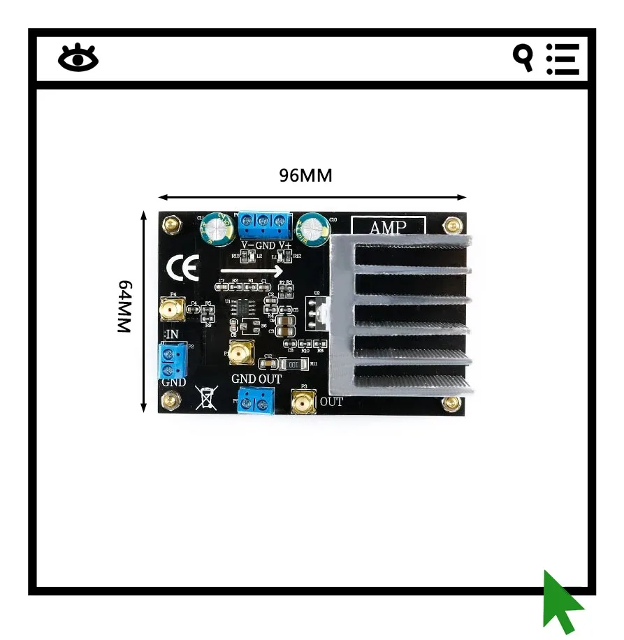 LM1875 Low Frequency Power Amplifier Module High Voltage High Current Amplifier Board Motor Driver 55V Peak