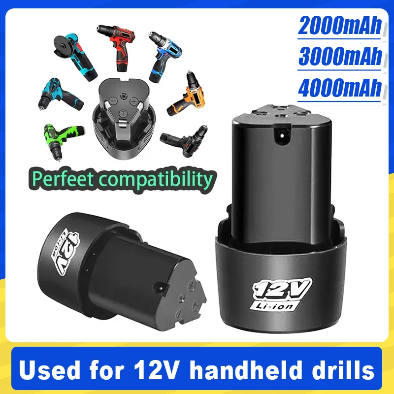 Suitable for 12V Power Tools Lithium-ion Rechargeable Batteries Drill Bits Electric Screwdrivers Angle Grinders Etc