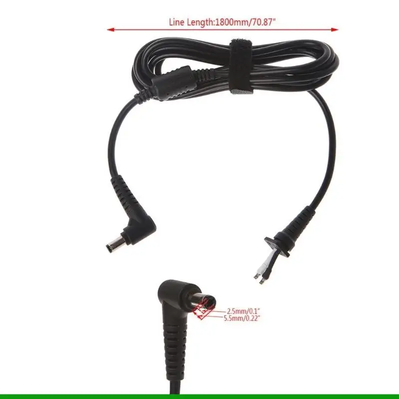 U55C 2PCS  Connector Cord Laptop Power Cable 5.5x2.5mm Connector Male Port Charging Adapter