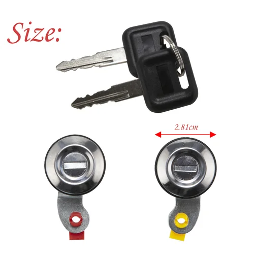 Imagen 2 del producto Juego de cilindros de cerradura de puerta de coche con llave para Nissan Navara D21 pastilla de cuerpo duro 1986 1987 1988 1989 1990-1998 80600-01G25, 80601-01G25