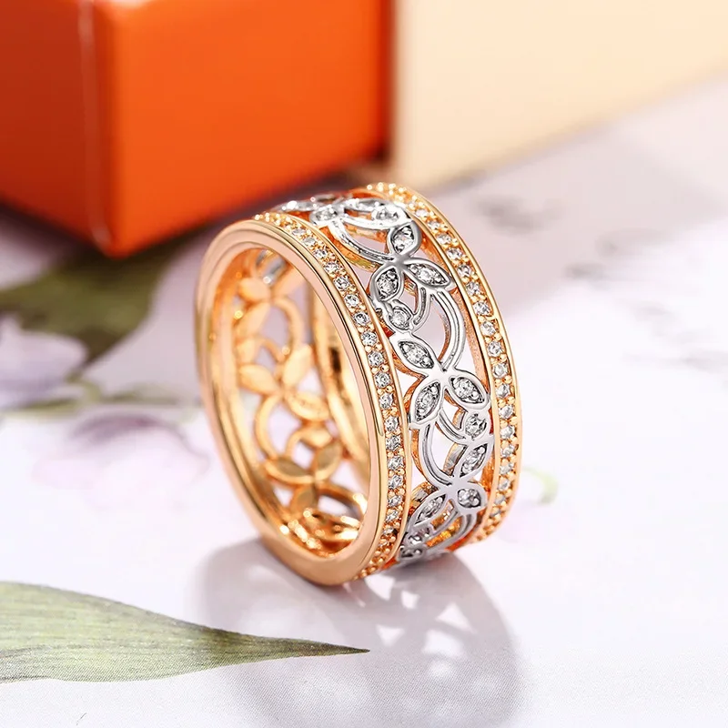 

14K Gold Vintage Lab Diamond Ring 925 Sterling Silver Engagement Wedding Rings For Women Men Party Finger Band Gift