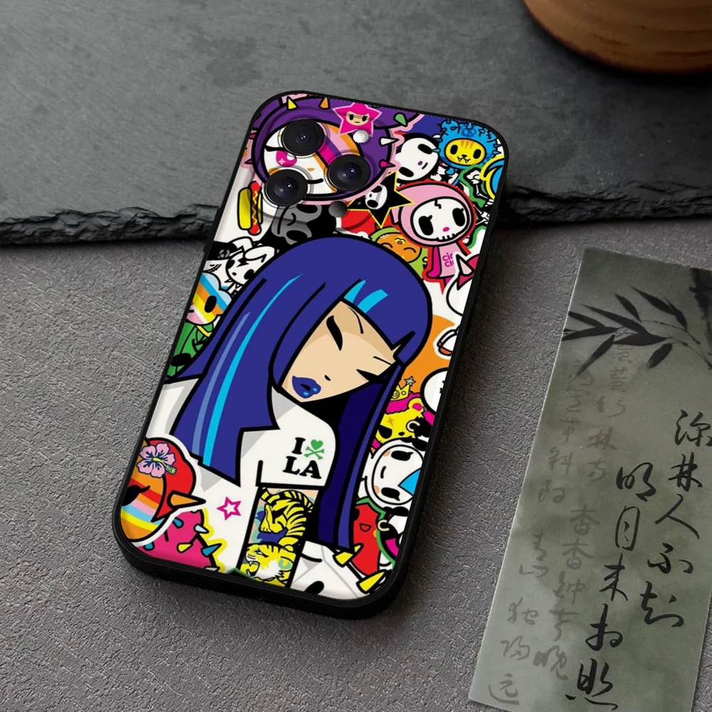 Japan Tokidokis Phone Case For Iphone 16 15 11 13 14 Pro Max 7 8 Plus X Xr Xs Max 12mini Black Shell Cover Case