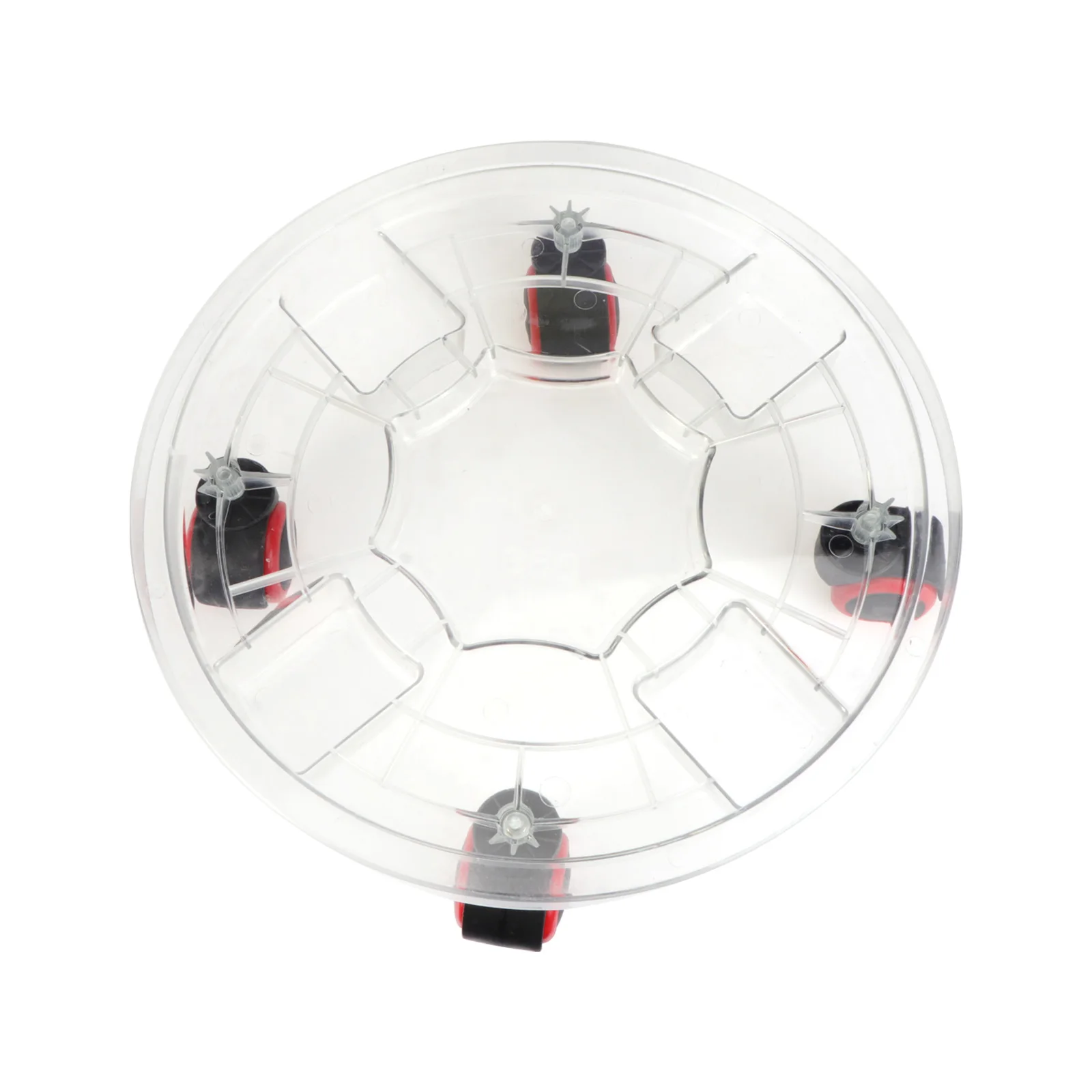 

Round Wheeled Planter Tray Pots Indoor Out Stand Resin Flower Holder with Wheels