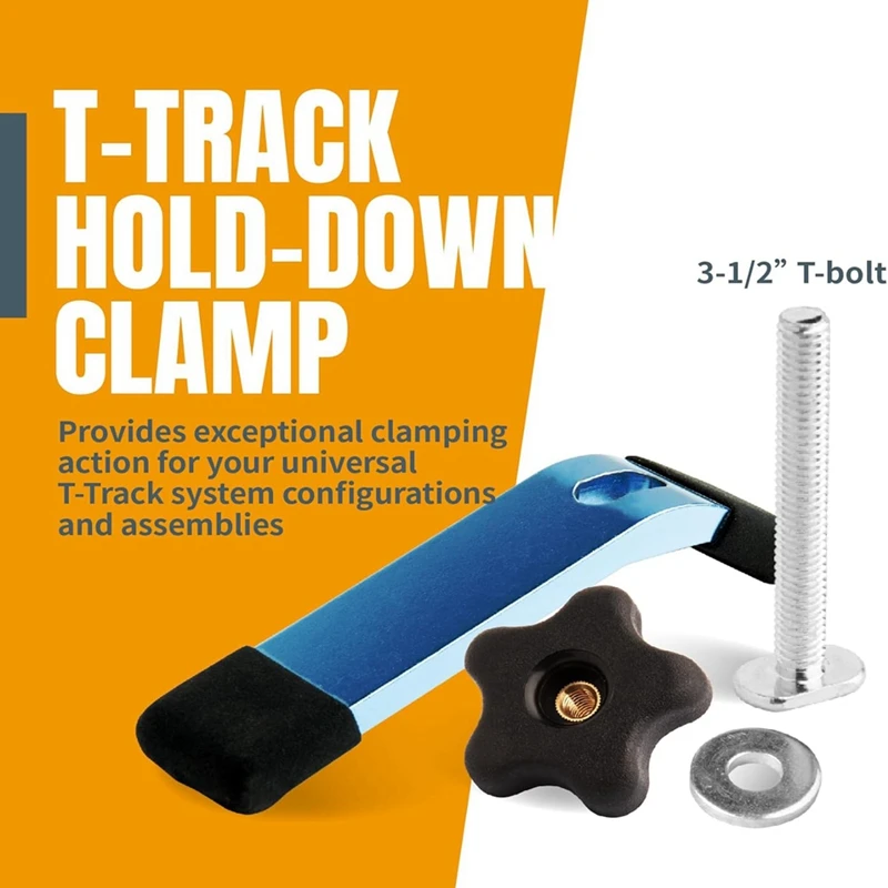 Acting T-Track Hold Down Clamp With T Bolts And Silder Aluminum Alloy Woodworking Clamps For Routers Drill Presses CNC