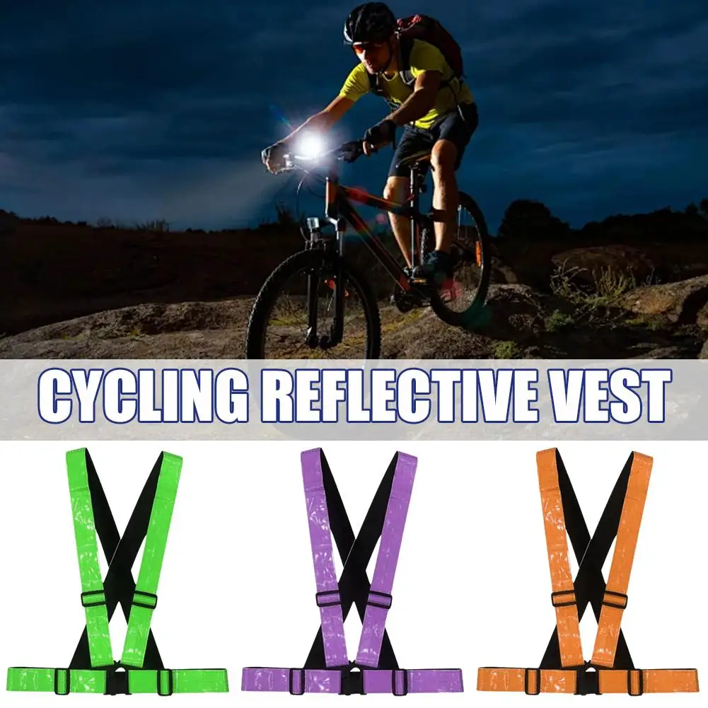 Outdoor Supplies Reflective Elastic Vest Night Running Cycling Reflective-Cloth Adjustable Safety-Vest Riding Equipment image 4