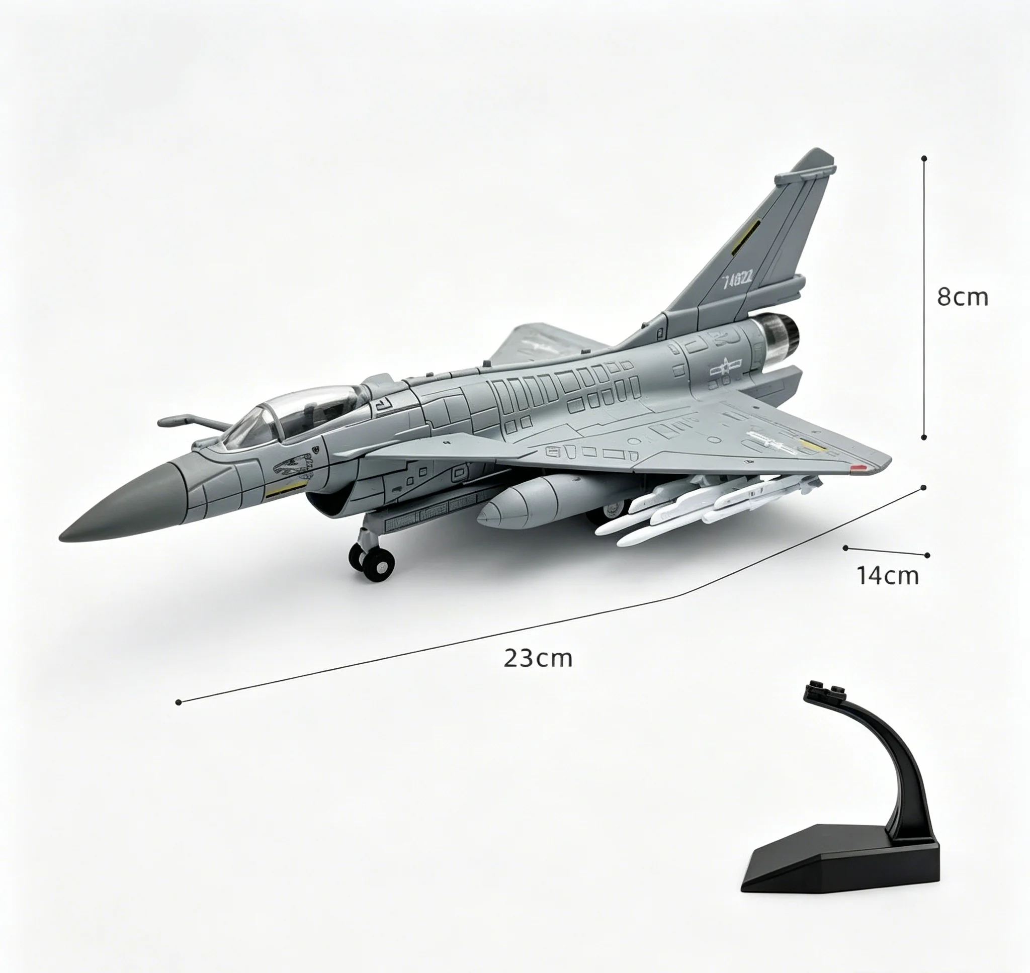 1:72 Maßstab Plastik-Schnappmontage Kampfjet-Modellset F-15 Eagle & J-10 Flugzeug-Replika Militärflugzeug-Sammlung Ausstellungsstück – Detail 12