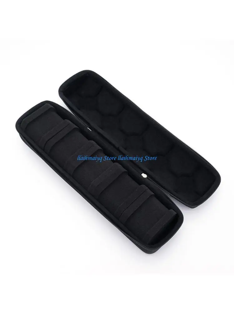 573B 5 Slots for Portable Watch Roll Travel Holder & with Separation Pillow