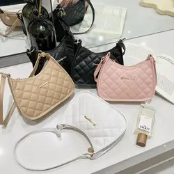 Women's Bags Underarm Shoulder Bag Fashion Mid Open Simplicity Diamond Lattice Crossbody Handbag Crossbody Bags for Women