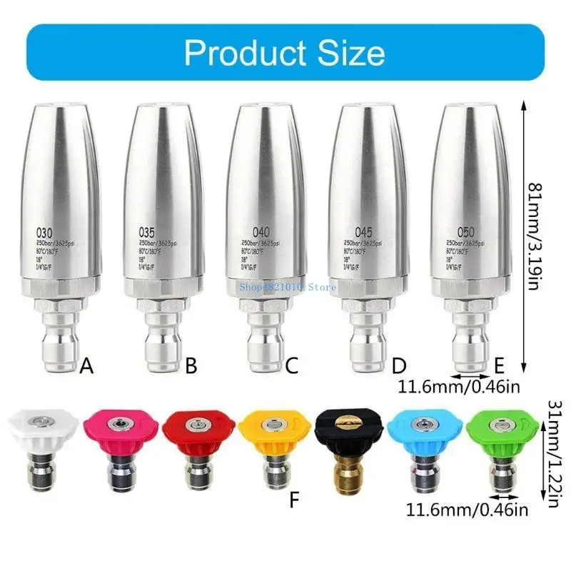 T3LF قابل للتعديل ارتفاع ضغط المياه فوهة مناسبة لعشاق السيارات البستانيين مهام التنظيف المكثفة إزالة الأوساخ #6