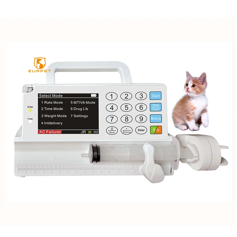 EURPET China Manufacturers Provide Veterinary Syringe Pump Good Quality Convenient Veterinary Syringe Pump