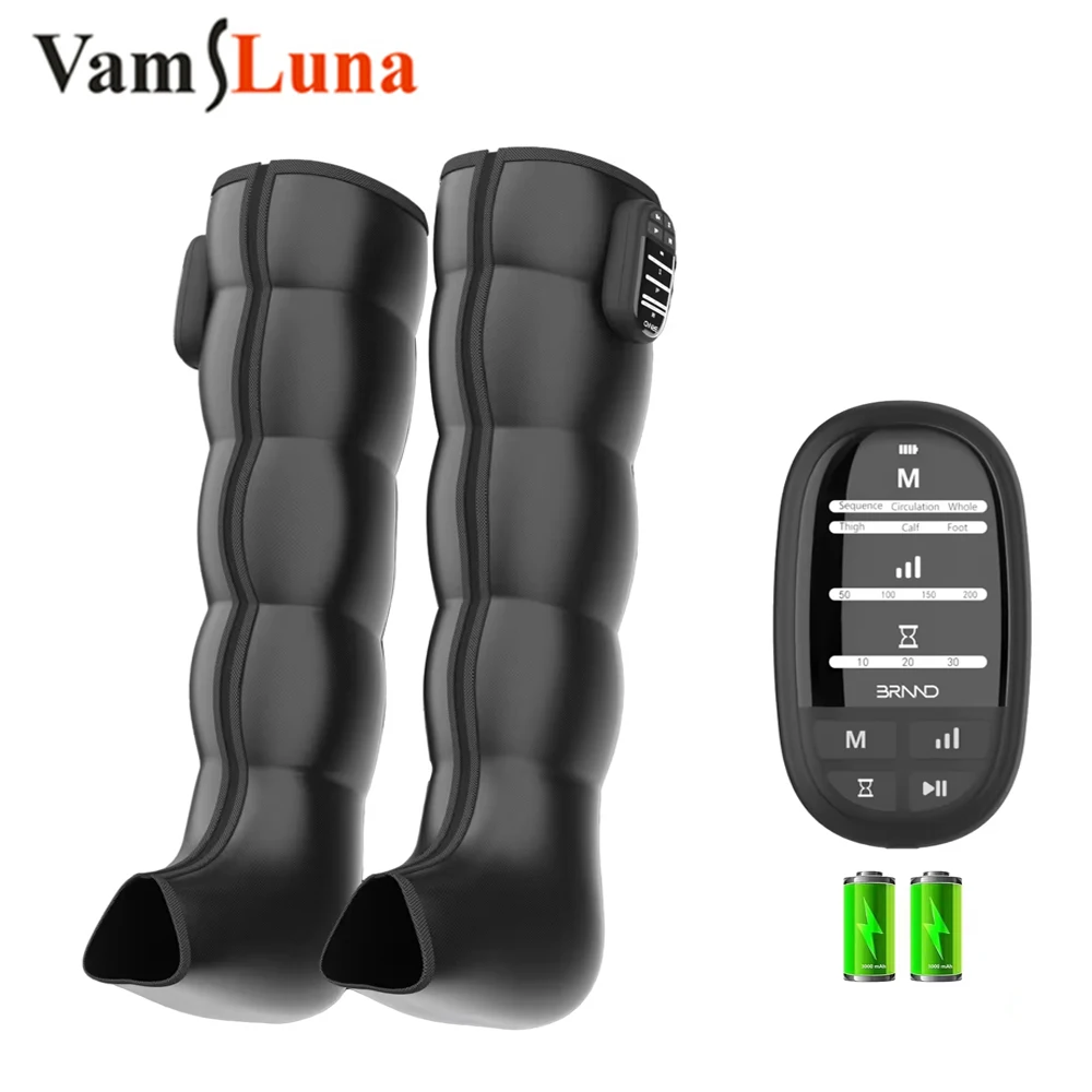 Air Compression Leg Massage Boots Pressure Therapy Rechargeable Air Power Massage Boots Relieve Leg Muscle Fatigue