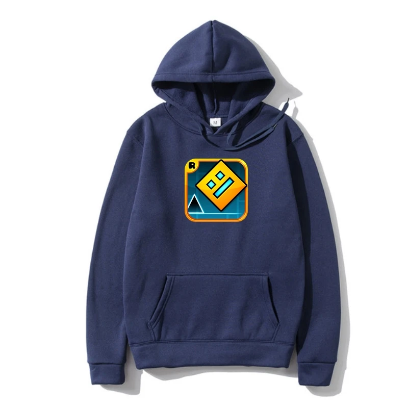 

Antidazzle Brand New Summer Geometry Dash Game Logo Outerwear 100% Cotton Autumn SweaSweatSweatshir Hoody Hoodie