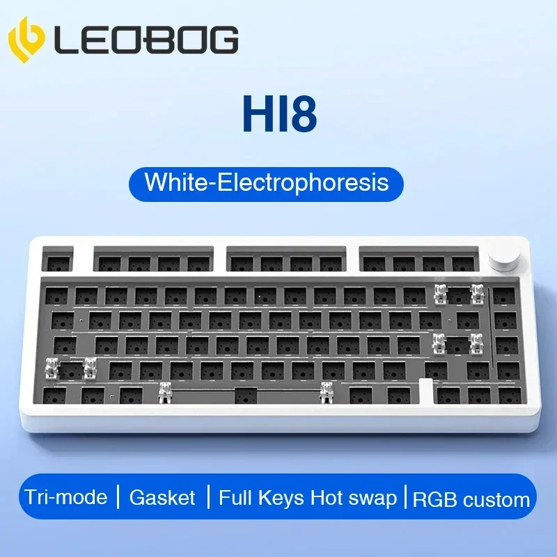 Imagem -06 - Leobot-kit Teclado Mecânico sem Fio Teclado Gamer Personalizado Bluetooth Kits de Alumínio 80key Modo 2.4g Hi8 Presente