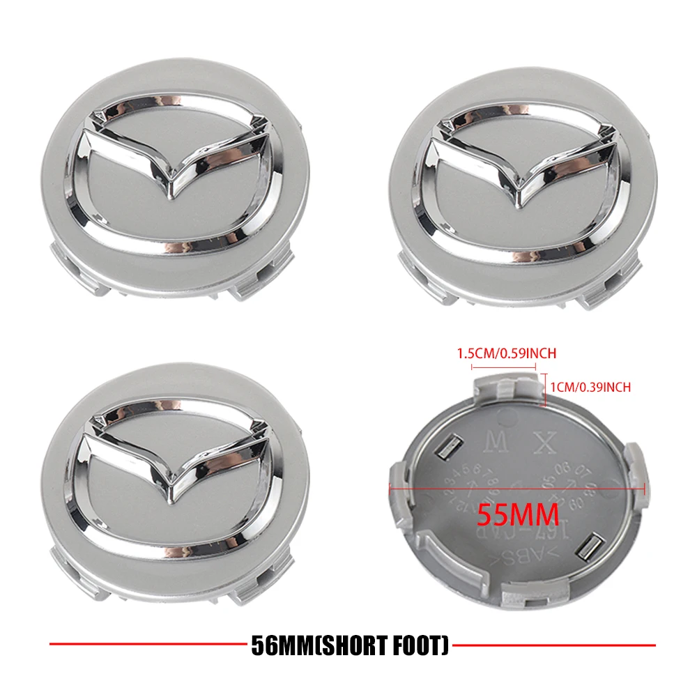 4pcs 56mm ABS Car Wheel Center Hub Center Cap Car Wheel Cap Cover For Mazda 3 Axela 6 GH Atenza CX5 2 Demio CX8 CX4 Accessories