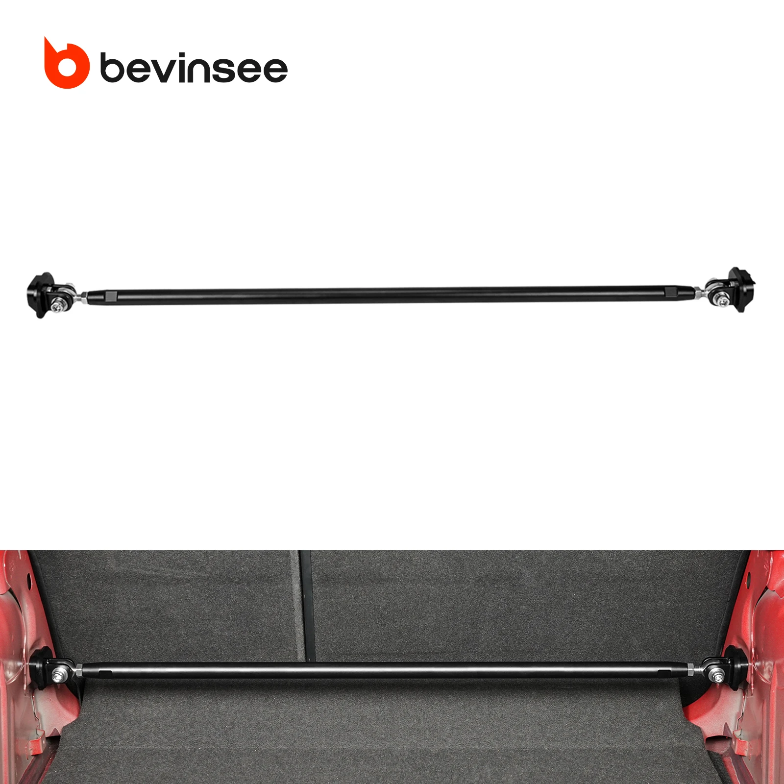 

BEVINSEE Adjustable Rear Strut Chassis Brace for Audi A3 S3 RS3 8V, for VW for Golf/GTI/Rabbit Mk7 MK7.5 for R Models Mk7 R 2.0T