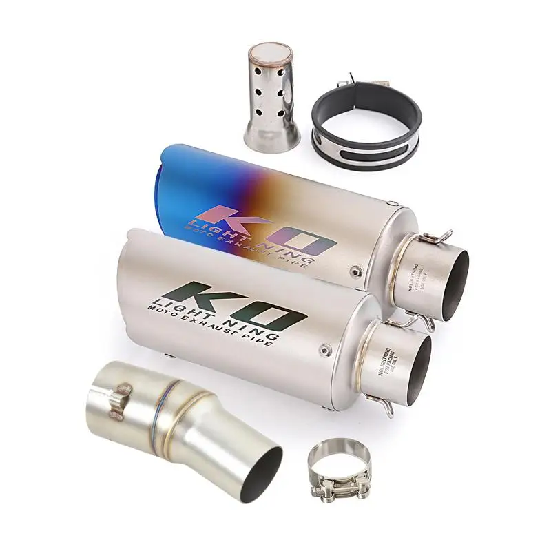 

Motorcycle Exhaust System Mid Link Pipe Slip On 250mm Muffler Stainless Steel Silencer DB Killer For KOVE 800X 800 X