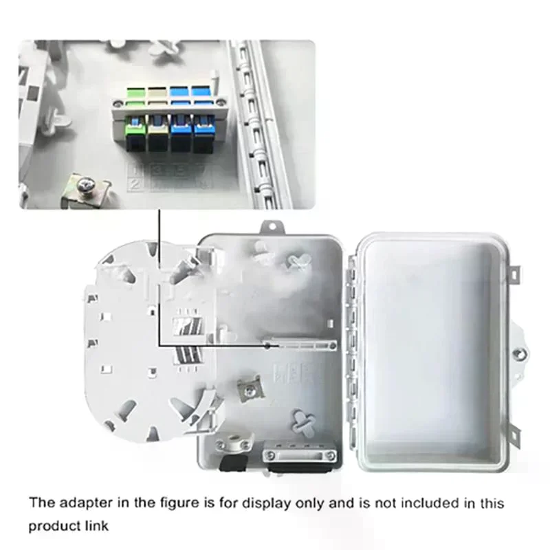 4 Core Fiber Optic FTTH Terminal Box Wall Mountable Home Wired Network Access Point Easy to Install Solution