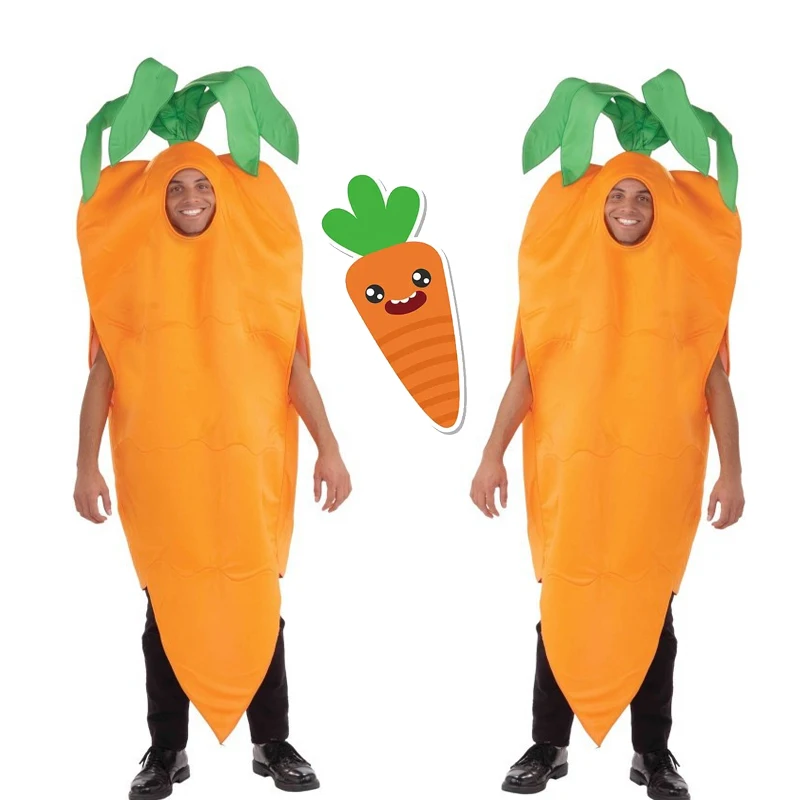 

New adult carrot play costume Halloween vegetable play costume party activities stage performance vegetable costume
