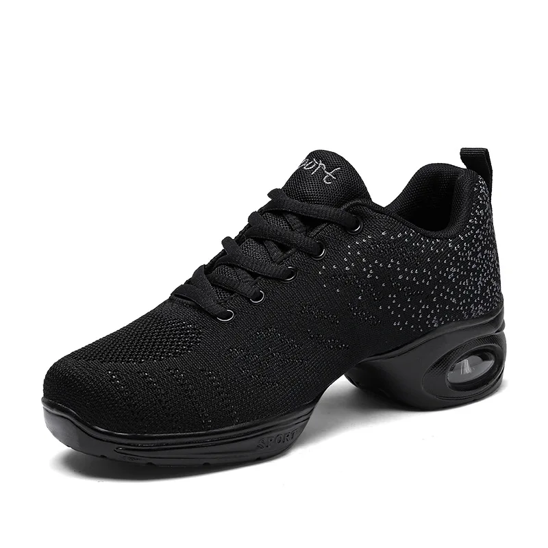 Women Autumn Winter Dancing Shoes Plus Size 41 42 Wedges Sneakers Mesh Knitting Casual Women Shoes Lace Up Sports Shoes WSH4365 image 4