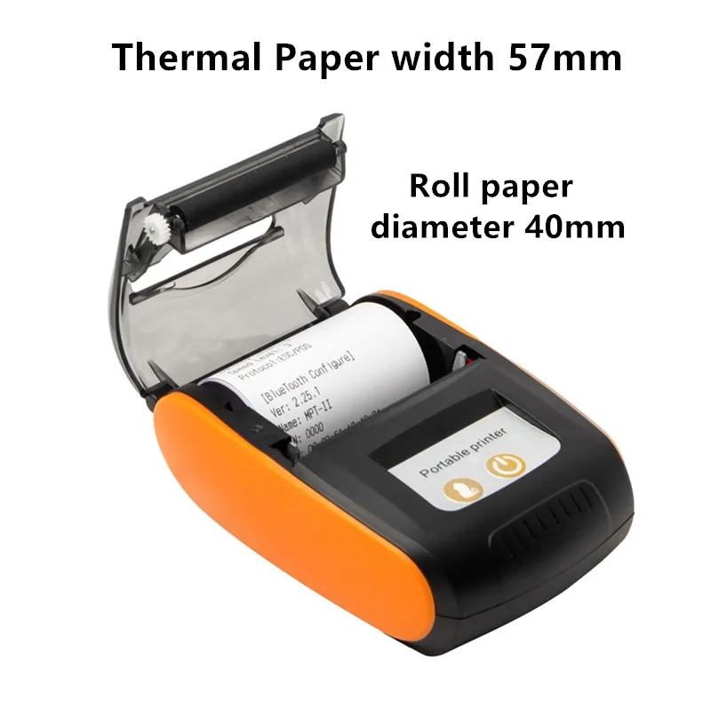 PT210 Mini 58mm Thermal Receipt POS Printer Wireless Bluetooth Portable Ticket Bill IOS Android Invoice Business Retail