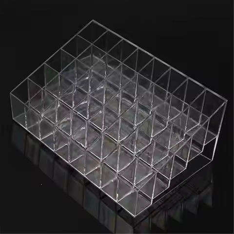 9/24/36/40 Grid Lipstick Acrylic Makeup Organizer Storage Box Portable Nail Polish Display Stand Holder Cosmetic Organizer Box