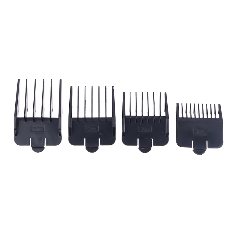 New Sale 4pcs Universal Cut Clipper Limit Comb Guide Attachment Size Barber Replacement Electric Push Shear Limit Comb