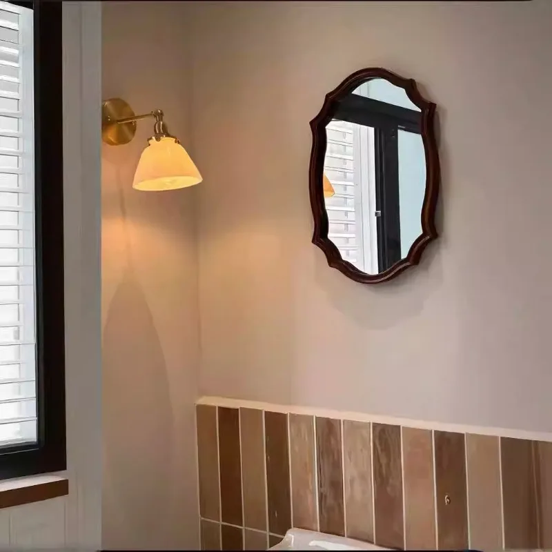 خمر الرجعية النمط الفرنسي مرآة الديكور المرايا غرفة المعيشة معلقة مرآة أنيقة Espejo Decorativo ديكورات المنزل