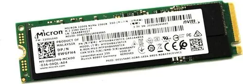 

Dell WGFH4 MLC 3D-Nand Solid State Drive - 256 GB - M2 2280 - PCIe 30 x4, NVMe - M Key Connector - Used-Like New