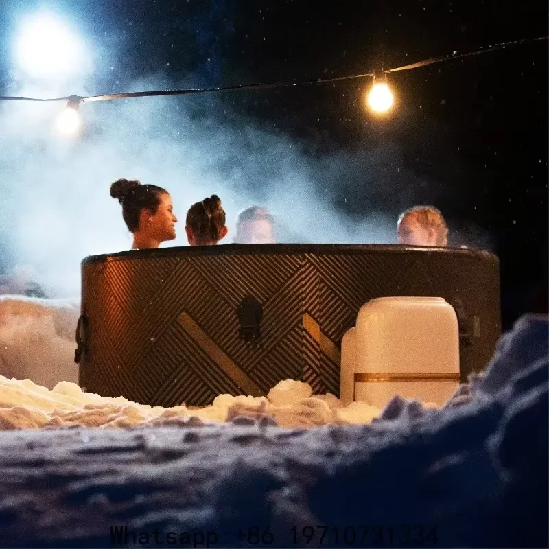 for Outdoor Inflatable Heated Spa Pool with Massage Jets Portable Hot Tub for Home Garden Relaxation Therapy