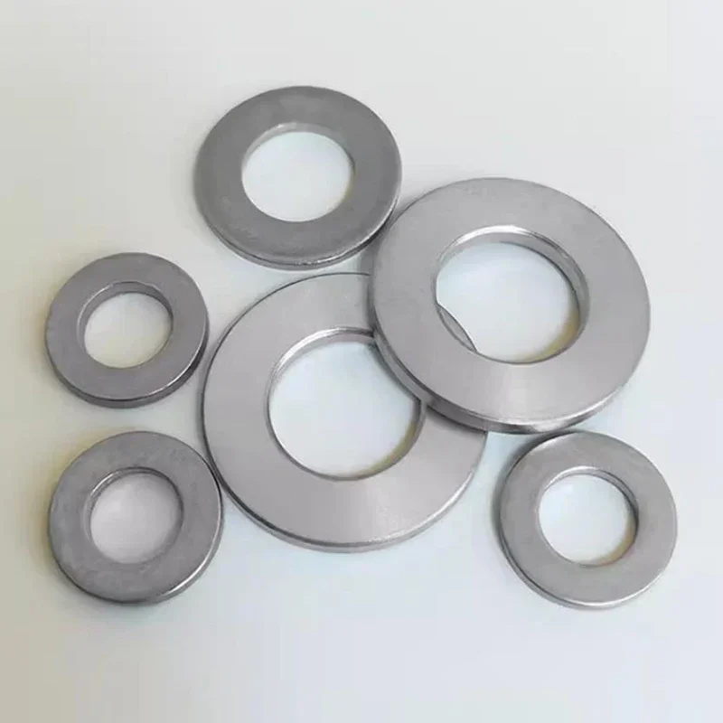 2/5/10Pcs TC4 Titanium Alloy Flat Gasket Screw Washer Lengthened Thickened Round Metal Mesons Size M2 M2.5 M3 M4 M5 M6 M8-M20