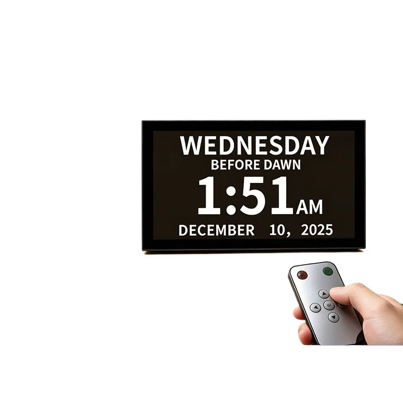 Large screen digital clock machine, the elderly take medicine reminder, large character display, automatic dimming