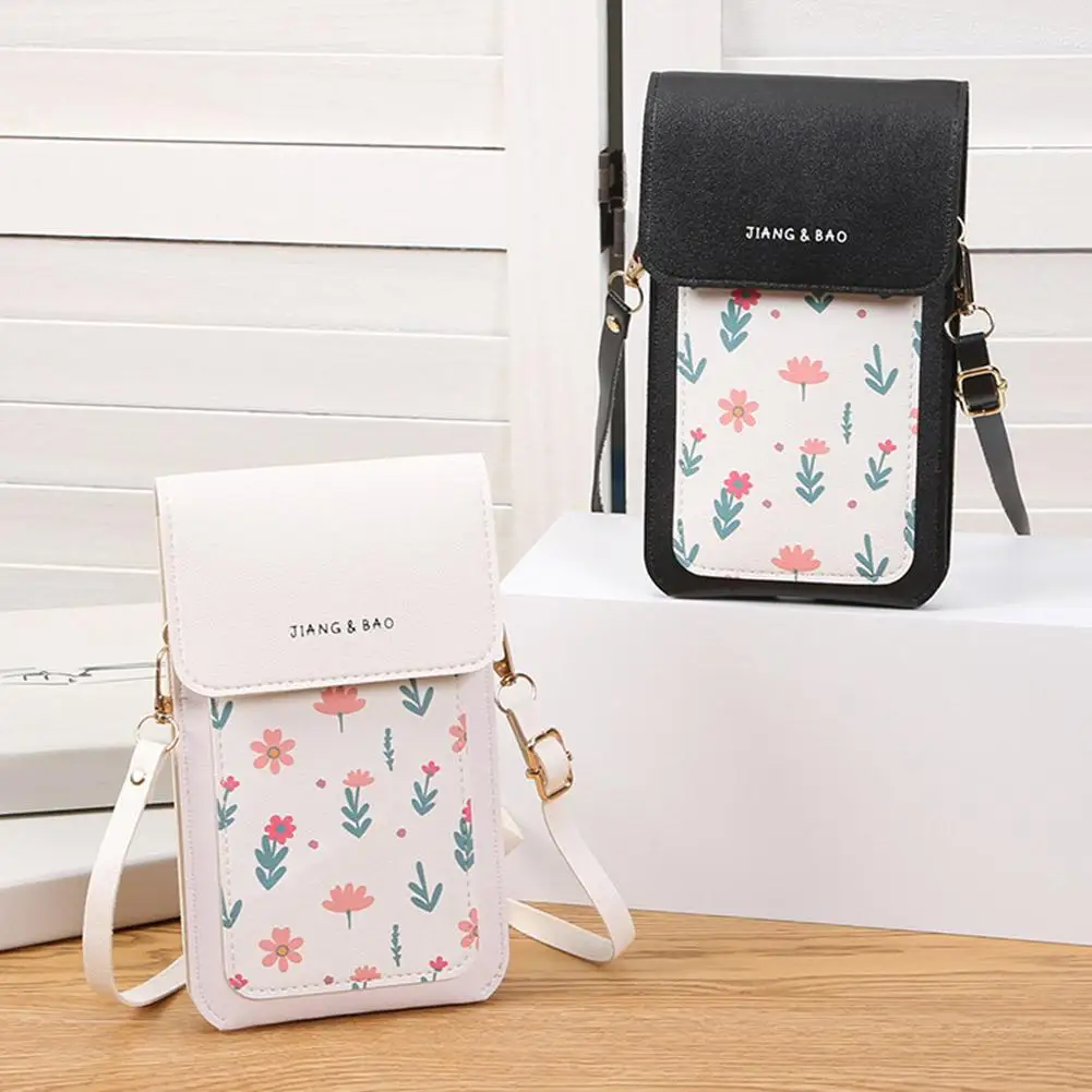 2026 New Wallets Touch Screen Women Bags Soft Leather Cell Phone Purse Crossbody Shoulder Strap Handbag for Female Cheap Women's