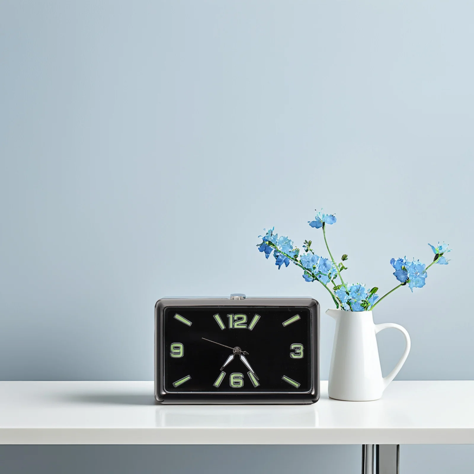 

Car Dashboard Decor Clock Small Analog Adhesive for Dashboard Mini Square Personal Home Office School Stylish Car