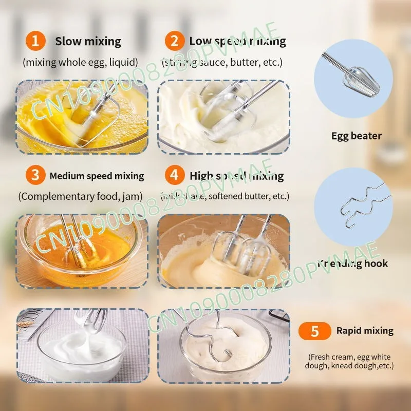 Electric Handheld Egg Beater - Household Baking Cake/Cream Mixer