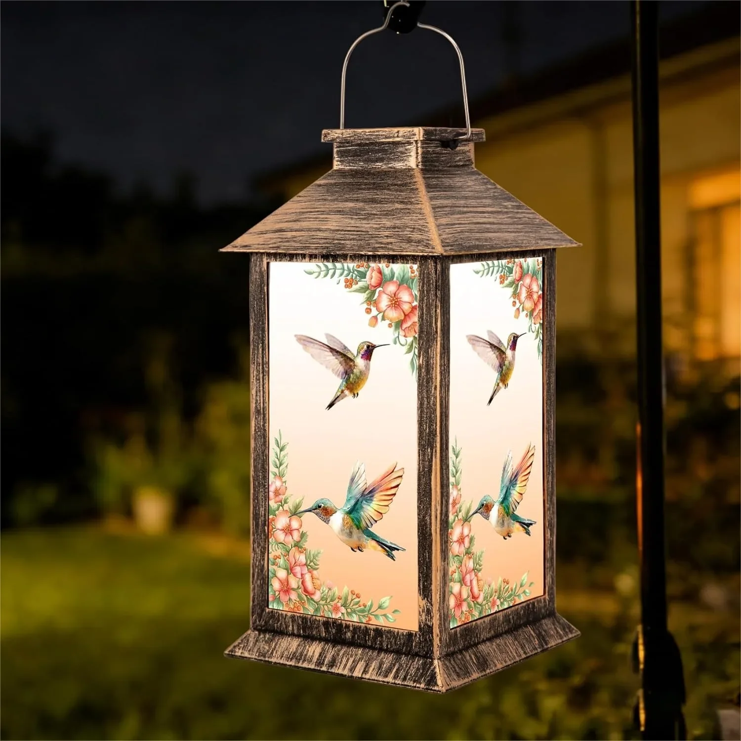 

Solar Lanterns Outdoor Waterproof Hanging Decorative Hummingbird Gifts For Dad Women Grandma Garden Yard Patio